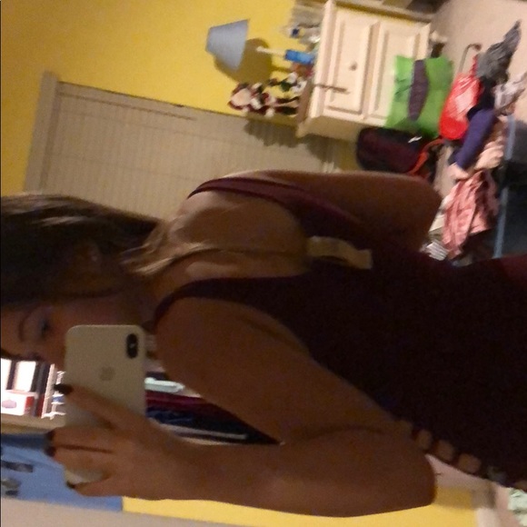 NEW: maroon body suit size/ O/S - Picture 4 of 6